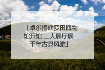 卓尔捐建罗田博物馆开馆 三大展厅展千年古县风雅