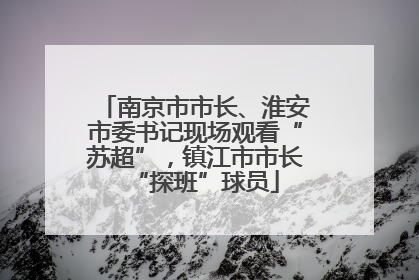 南京市市长、淮安市委书记现场观看“苏超”，镇江市市长“探班”球员