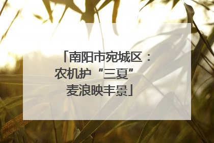 南阳市宛城区：农机护“三夏” 麦浪映丰景