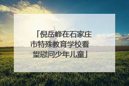 倪岳峰在石家庄市特殊教育学校看望慰问少年儿童