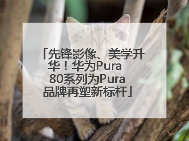 先锋影像、美学升华！华为Pura 80系列为Pura品牌再塑新标杆