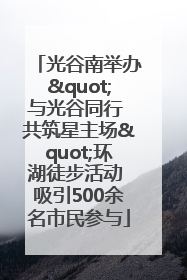 光谷南举办"与光谷同行 共筑星主场"环湖徒步活动 吸引500余名市民参与
