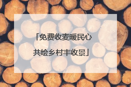 免费收麦暖民心 共绘乡村丰收景