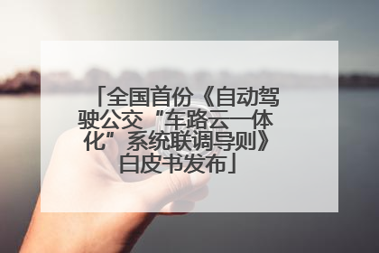 全国首份《自动驾驶公交“车路云一体化”系统联调导则》白皮书发布