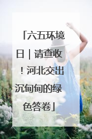 六五环境日｜请查收！河北交出沉甸甸的绿色答卷