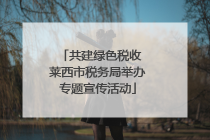 共建绿色税收 莱西市税务局举办专题宣传活动