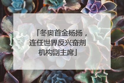 冬奥首金杨扬，连任世界反兴奋剂机构副主席