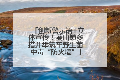 创新警示语+立体宣传！葵山镇多措并举筑牢野生菌中毒“防火墙”