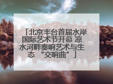 北京丰台首届水岸国际艺术节开幕 凉水河畔奏响艺术与生态 “交响曲”