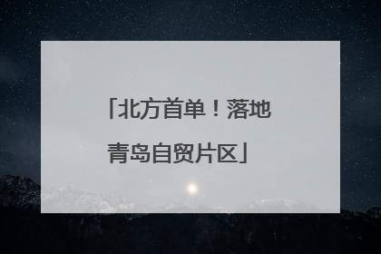 北方首单！落地青岛自贸片区