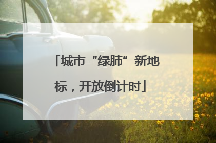 城市“绿肺”新地标，开放倒计时