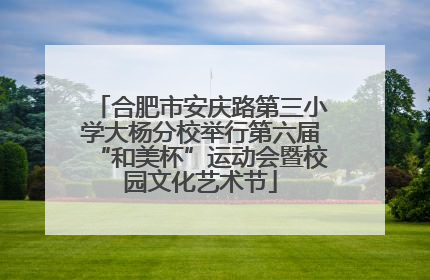 合肥市安庆路第三小学大杨分校举行第六届“和美杯”运动会暨校园文化艺术节