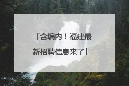 含编内！福建最新招聘信息来了