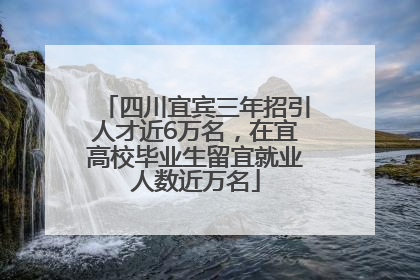四川宜宾三年招引人才近6万名，在宜高校毕业生留宜就业人数近万名