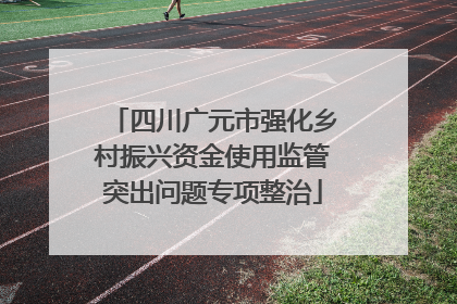 四川广元市强化乡村振兴资金使用监管突出问题专项整治