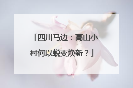 四川马边：高山小村何以蜕变焕新？