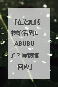 在洛阳博物馆看到LABUBU了？博物馆回应