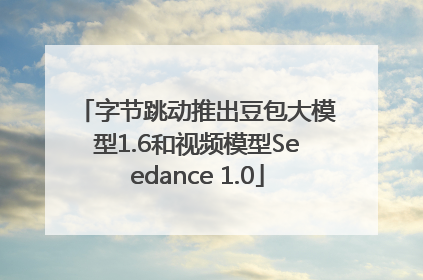字节跳动推出豆包大模型1.6和视频模型Seedance 1.0