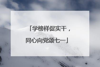学榜样促实干，同心向党颂七一
