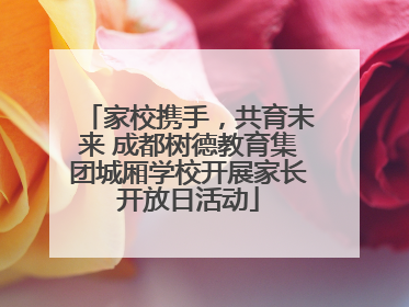 家校携手，共育未来 成都树德教育集团城厢学校开展家长开放日活动