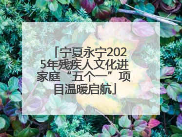 宁夏永宁2025年残疾人文化进家庭“五个一”项目温暖启航