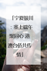 宁夏银川：塞上端午聚同心 港澳台侨共传情