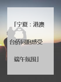 宁夏：港澳台侨同胞感受端午氛围
