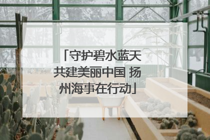 守护碧水蓝天 共建美丽中国 扬州海事在行动