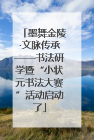 墨舞金陵·文脉传承——书法研学暨“小状元书法大赛”活动启动了