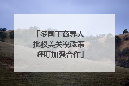 多国工商界人士批驳美关税政策 呼吁加强合作