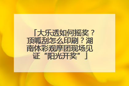 大乐透如何摇奖？顶呱刮怎么印刷？湖南体彩观摩团现场见证“阳光开奖”