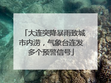 大连突降暴雨致城市内涝，气象台连发多个预警信号
