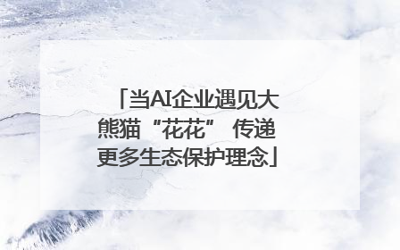 当AI企业遇见大熊猫“花花” 传递更多生态保护理念