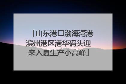 山东港口渤海湾港滨州港区港华码头迎来入夏生产小高峰