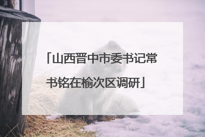 山西晋中市委书记常书铭在榆次区调研