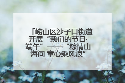 崂山区沙子口街道开展“我们的节日·端午”——“粽情山海间 童心乘风浪”文明实践活动