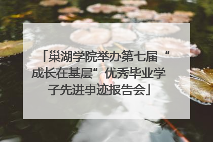巢湖学院举办第七届“成长在基层”优秀毕业学子先进事迹报告会