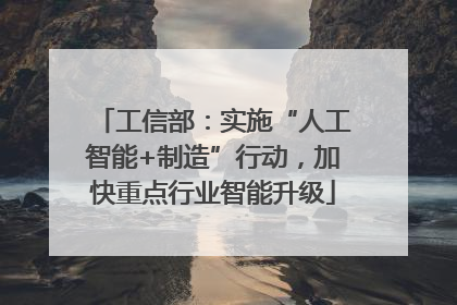 工信部：实施“人工智能+制造”行动，加快重点行业智能升级