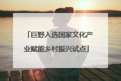 巨野入选国家文化产业赋能乡村振兴试点