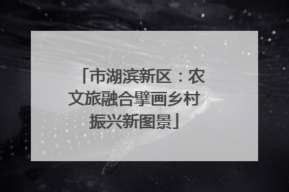 市湖滨新区：农文旅融合擘画乡村振兴新图景