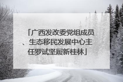 广西发改委党组成员、生态移民发展中心主任罗试坚履新桂林