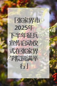 张家界市2025年下半年征兵宣传启动仪式在张家界学院圆满举行