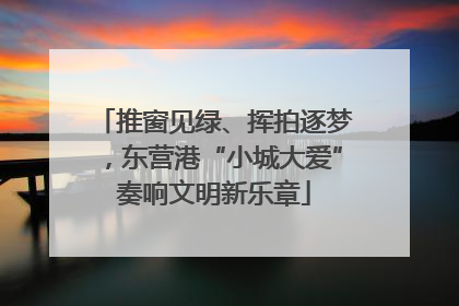 推窗见绿、挥拍逐梦，东营港“小城大爱”奏响文明新乐章