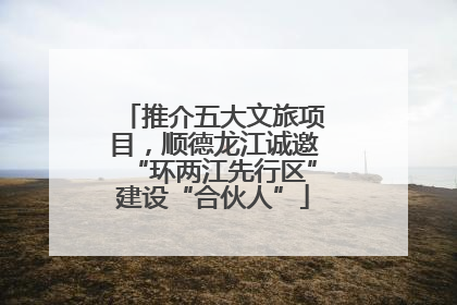 推介五大文旅项目，顺德龙江诚邀“环两江先行区”建设“合伙人”