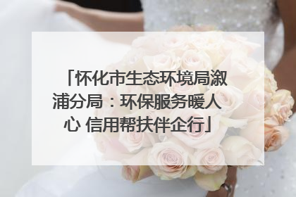 怀化市生态环境局溆浦分局：环保服务暖人心 信用帮扶伴企行