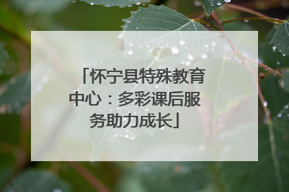 怀宁县特殊教育中心：多彩课后服务助力成长