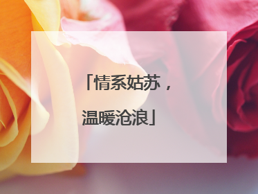 情系姑苏，温暖沧浪