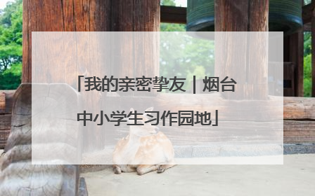 我的亲密挚友｜烟台中小学生习作园地