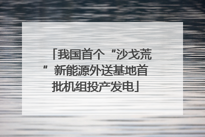 我国首个“沙戈荒”新能源外送基地首批机组投产发电