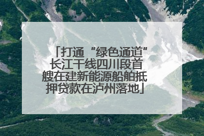 打通“绿色通道” 长江干线四川段首艘在建新能源船舶抵押贷款在泸州落地